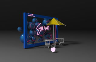 飲品店一角的沉浸式體驗 多媒體設計點亮消費空間