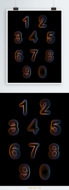 數字藝術新潮 鐳射漸變倒計時字體設計元素全解析